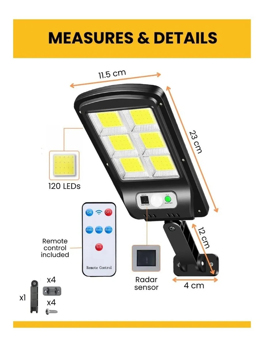 Pack LumiGuard x3 – Ilumina tu Hogar con Energía Solar y Seguridad Toda la Noche