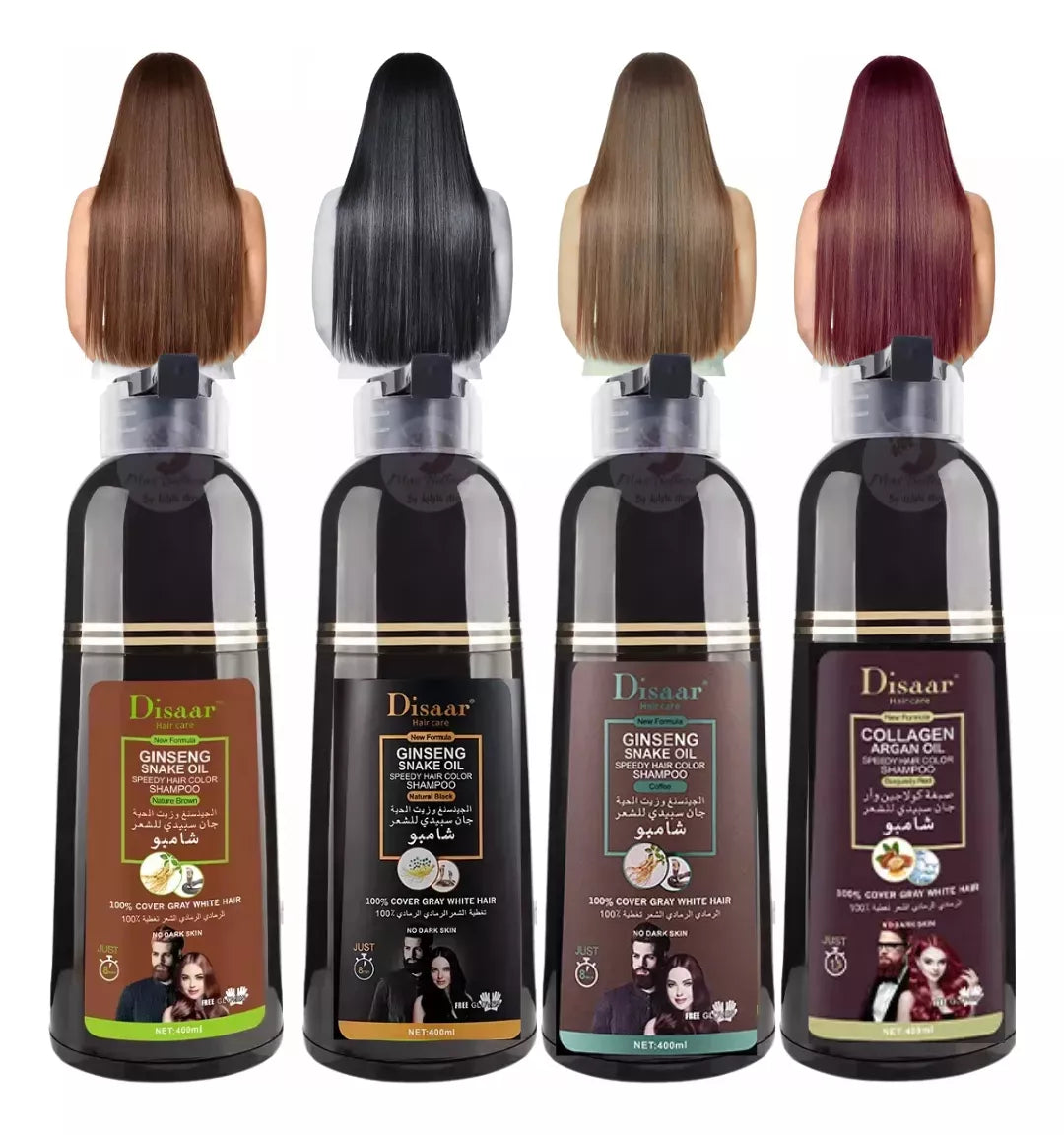 ColorVive®  Shampoo Tinte que Cubre Canas al Instante y Nutre tu Cabello
